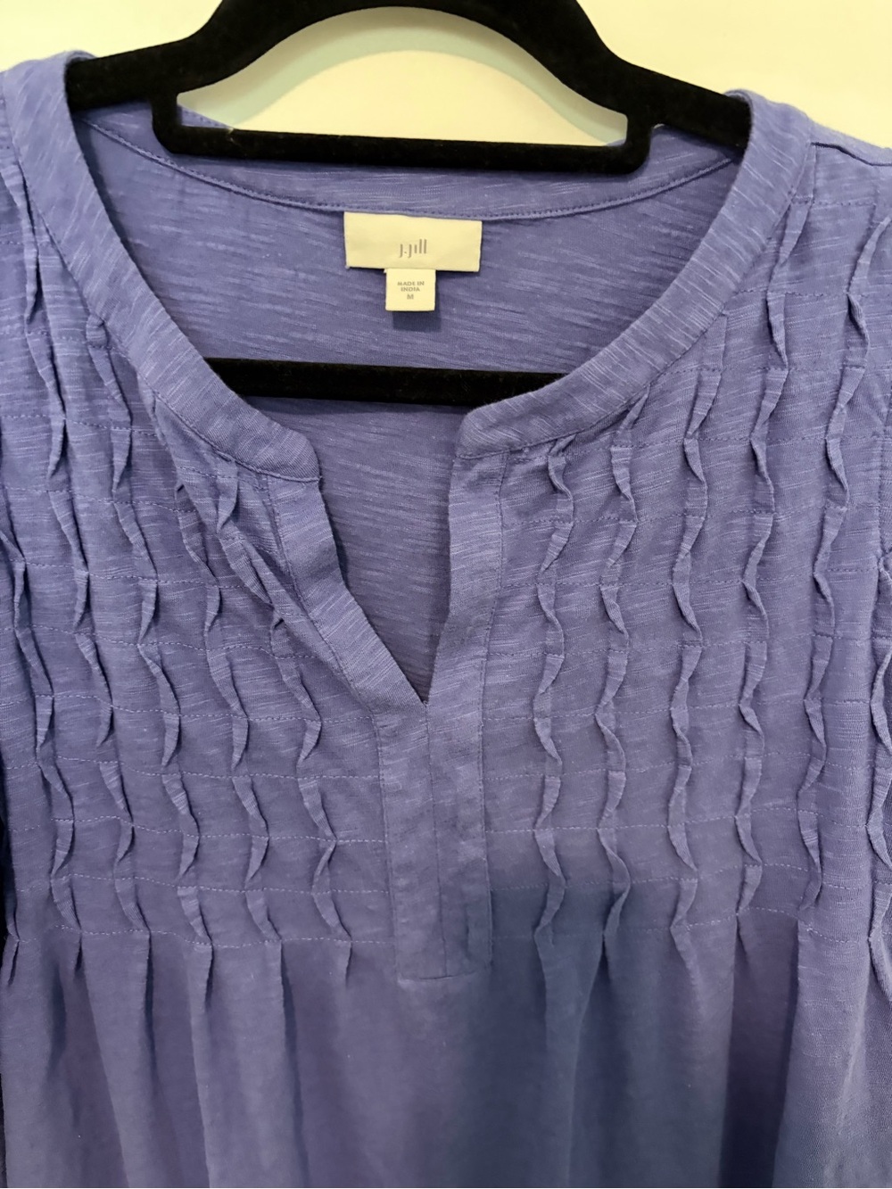 J. Jill Sleeveless Pintuck Violet Tank Top - Picture 2 of 4